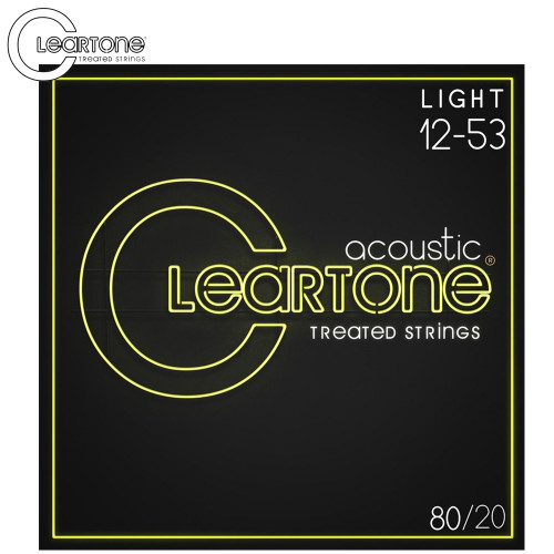 Cleartone 7612 80/20 Bronze Coated Acoustic Guitar Strings 12-53