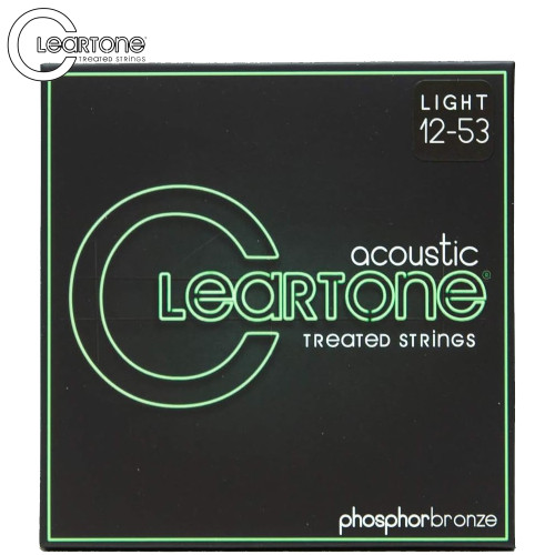 Cleartone 7412 Phosphor Bronze Coated Acoustic Guitar Strings 12-53