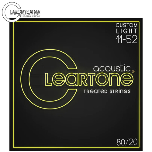 Cleartone 7611 80/20 Bronze Coated Acoustic Guitar Strings 11-52