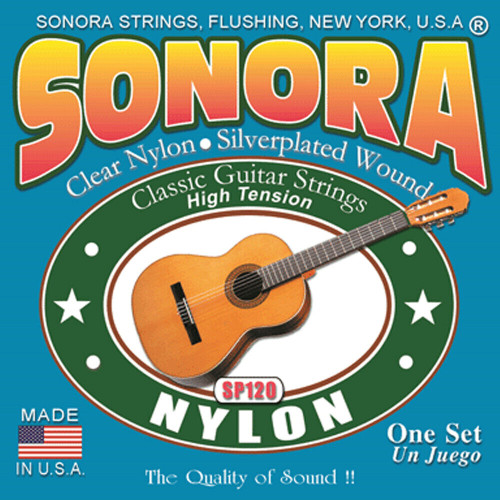 Sonora SP120 High Tension Clear Nylon Classical Acoustic Guitar Strings USA Made