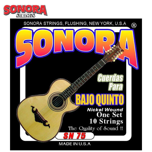 Sonora SN75 Cuerdas Para Bajo Quinto Guitar Strings Nickel Wound