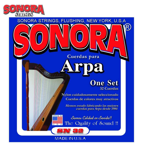 Sonora SN32 32-String Arpa Harp Set Made In USA