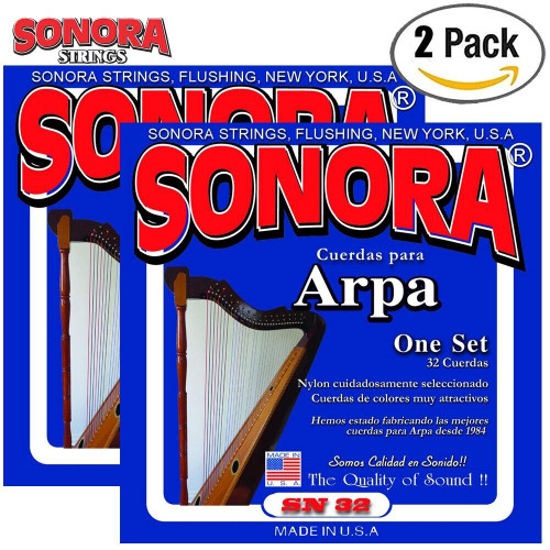 2-PACK Sonora SN32 32-String Arpa Harp Set Made In USA