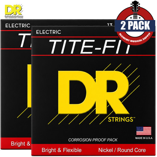 2-PACK DR Tite-Fit MEH-13 Extra Heavy Nickel Plated Electric Guitar Strings 13-56