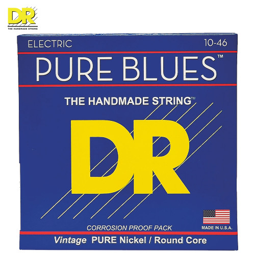 DR PHR-10 Pure Blues Pure Nickel Electric Guitar Strings 10-46 Medium