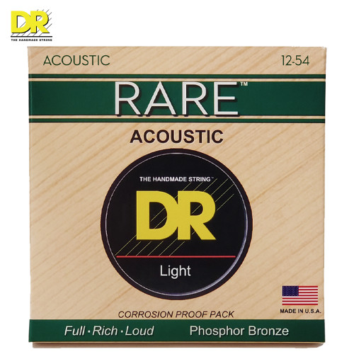 DR RPM-12 Rare Phosphor Bronze Acoustic Guitar Strings 12-54