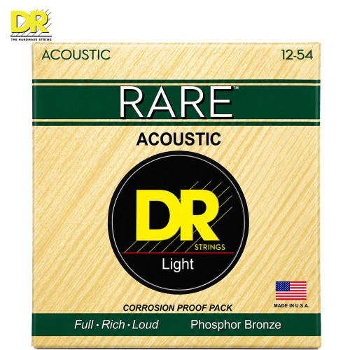 DR RPM-12 Rare Phosphor Bronze Acoustic Guitar Strings 12-54