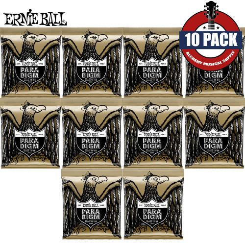 10-PACK Ernie Ball 2084 Paradigm 80/20 Bronze Acoustic Guitar Strings 13-56
