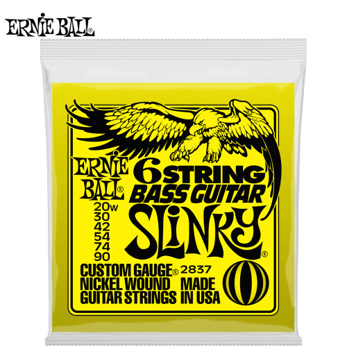 Ernie Ball 2837 Slinky Nickel 6-String Electric Short Scale Bass Strings 20-90