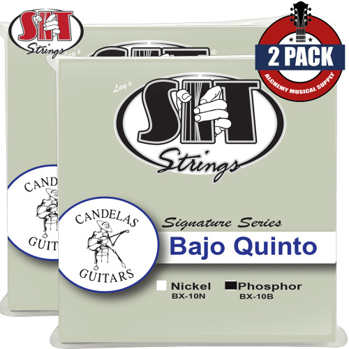 2-PACK SIT BX-10B Phosphor Bronze 10-String Bajo Quinto Loop End Guitar Strings
