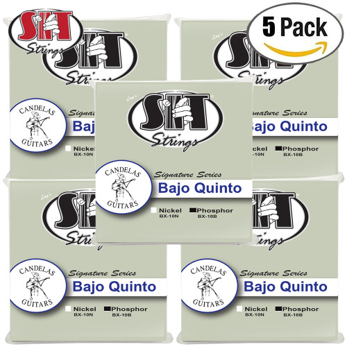 5-PACK SIT BX-10B Phosphor Bronze 10-String Bajo Quinto Loop End Guitar Strings 5-PACK SIT BX-10B Phosphor Bronze 10-String Bajo Quinto Loop End Guitar Strings