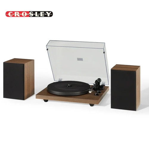 Crosley C62C-WA 2-Speed Bluetooth Turntable Record Player With Speakers Walnut