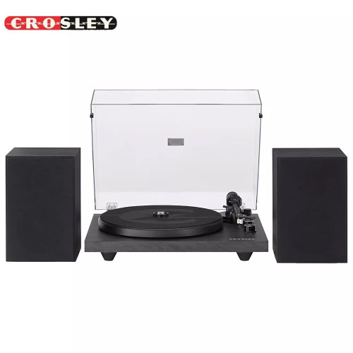 Crosley C62C-BK Belt-Drive 2-Speed Vinyl Bluetooth Turntable Record Player Black