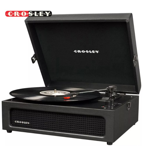 Crosley CR8017B-BK 3 Speed Voyager Portable Record Player Turntable - Black