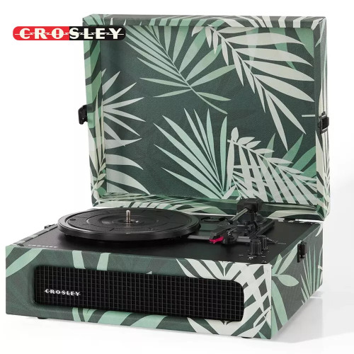 Crosley CR8017B-BO 3 Speed Voyager Portable Record Player Turntable - Botanical