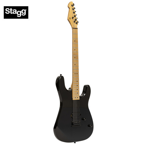 Stagg Metal Series Solid Mahogany Electric Guitar All Black SEM-ONE H BK Stagg Metal Series Solid Mahogany Electric Guitar All Black SEM-ONE H BK