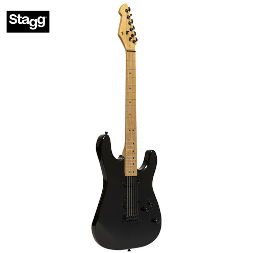 Stagg Metal Series Solid Mahogany Electric Guitar All Black SEM-TWO H BK Stagg Metal Series Solid Mahogany Electric Guitar All Black SEM-TWO H BK