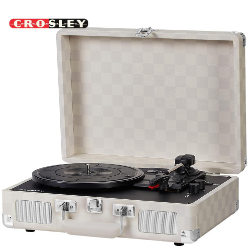 Crosley CR8005F-AC Cruiser Plus Bluetooth Record Player Almond Checkerboard