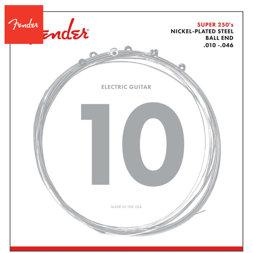 Fender 250R Super 250's Nickel Plated Electric Guitar Strings 10-46 Fender 250R Super 250's Nickel Plated Electric Guitar Strings 10-46