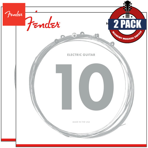 2-PACK Fender 250R Super 250's Nickel Plated Electric Guitar Strings 10-46