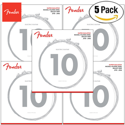 5-PACK Fender 3250R Super Bullets® Nickel Plated Electric Guitar Strings 10-46 5-PACK Fender 3250R Super Bullets® Nickel Plated Electric Guitar Strings 10-46