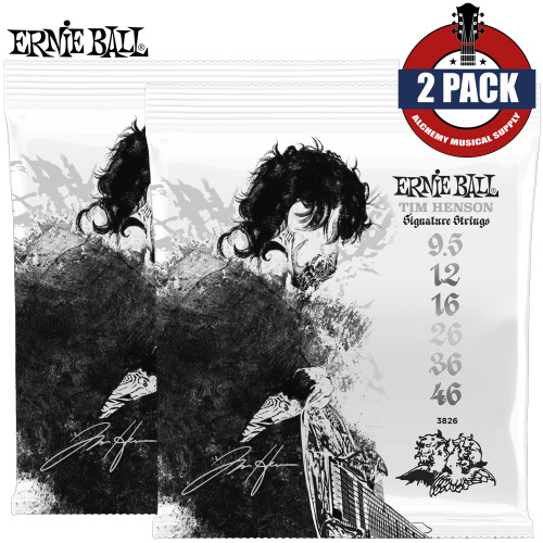 2-PACK Ernie Ball 3826 Tim Henson Signature Electric Guitar Strings 9.5-46