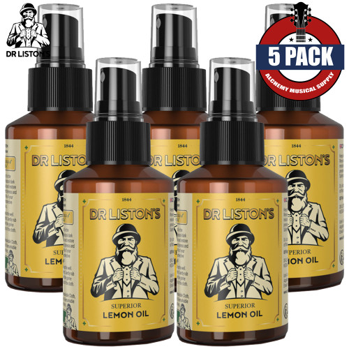 5-PACK Dr Liston's Superior Lemon Oil Fretboard Cleaner & Conditioner DR-SLO-100