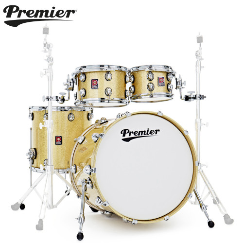 Premier Genista Classic 4PC 22" Gold Sparkle Drum Shell Pack PGB22-4SPVGX Premier Genista Classic 4PC 22" Gold Sparkle Drum Shell Pack PGB22-4SPVGX
