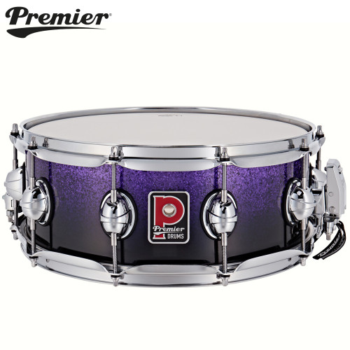 Premier Genista Maple 14" x 5.5" Purple Fade Sparkle Snare Drum PGM1455SPSF Premier Genista Maple 14" x 5.5" Purple Fade Sparkle Snare Drum PGM1455SPSF