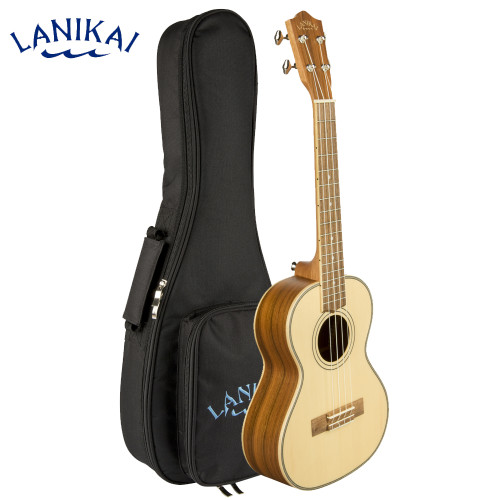 Lanikai SPST-T Solid Spruce Top Series Tenor Size Ukulele with Padded Gig Bag Lanikai SPST-T Solid Spruce Top Series Tenor Size Ukulele with Padded Gig Bag
