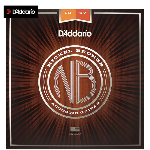 D'Addario NB1047 Nickel Bronze Acoustic Guitar Strings Extra Light 10-47