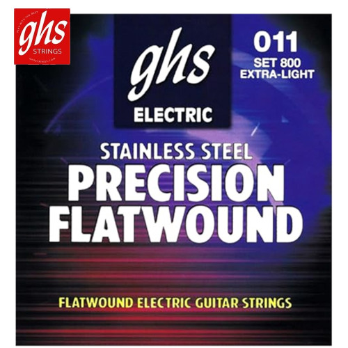 GHS 800 Precision Flats Flatwound Extra Light Electric Guitar Strings 11-46