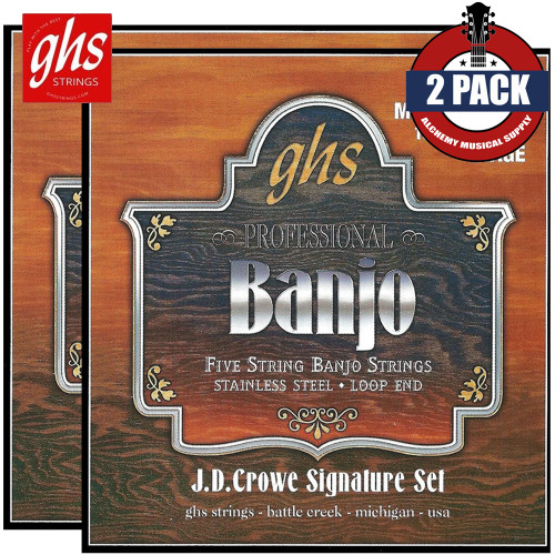 2-PACK GHS PF135 JD Crowe Signature 5-String Stainless Steel Banjo Strings 2-PACK GHS PF135 JD Crowe Signature 5-String Stainless Steel Banjo Strings