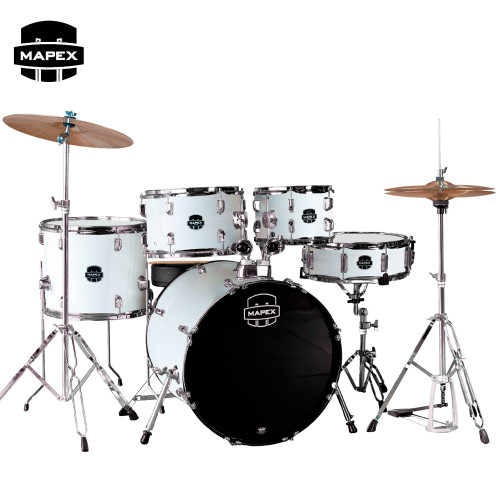 Mapex COMET 5-Piece 22" BD Complete Drum Kit White Thin Grain CM5294FTCFH Mapex COMET 5-Piece 22" BD Complete Drum Kit White Thin Grain CM5294FTCFH