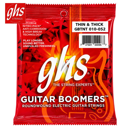 GHS Electric Boomers GBTNT Thin/Thick Nickel-Plated Steel Guitar Strings 10-52