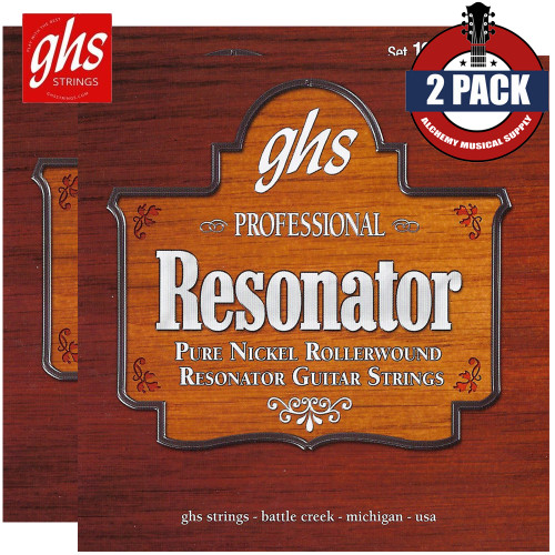2-PACK GHS SH1600 Professional Infinity Coated Resonator Guitar Strings 17-56