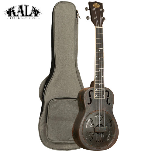 Kala Antique Copper Tenor Resonator Acoustic/Electric Ukulele KA-RES-COP-T-E
