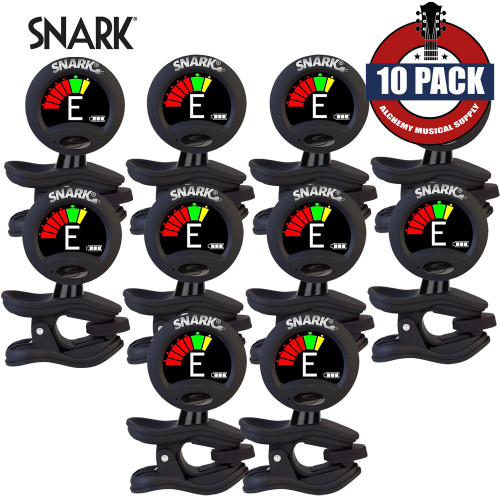 10-PACK Snark SN-RE Rechargeable Clip-On Chromatic Tuner with LED Display