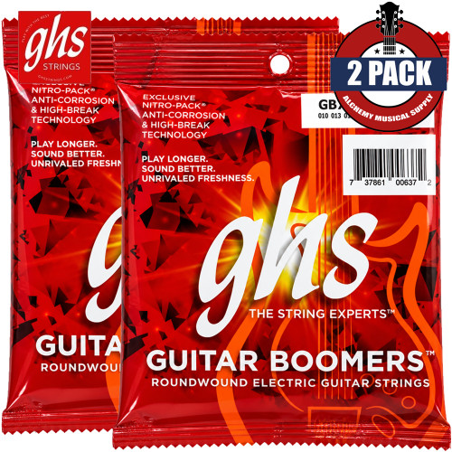 2-PACK GHS GB7M Boomers Nickel Roundwound 7-String Electric Guitar Strings Medium 10-60