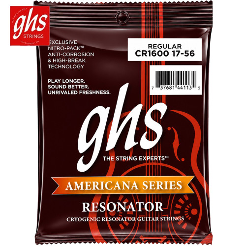 GHS CR1600 Phosphor Bronze Resonator Acoustic Guitar Strings 17-56