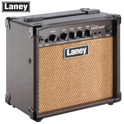Laney LA15C Acoustic Guitar Combo 15-Watt Single Channel Amplifier - Brown  Laney LA15C Acoustic Guitar Combo 15-Watt Single Channel Amplifier - Brown