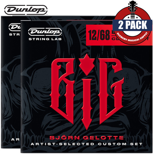 2-PACK Dunlop BIG1268 BJÖRN GELOTTE Artist Custom Electric Guitar Strings 12-68