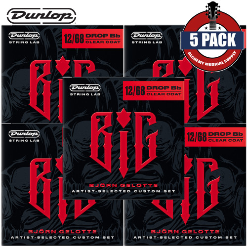 5-PACK Dunlop BIG1268 BJÖRN GELOTTE Artist Custom Electric Guitar Strings 12-68