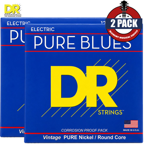 2-PACK DR PHR-12 Pure Blues Pure Nickel Electric Guitar Strings 12-52 Extra Heavy