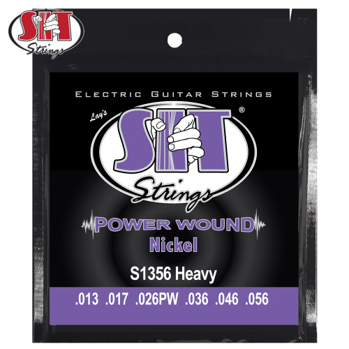 SIT S1356 Power Wound Nickel Heavy Electric Guitar Strings 13-56