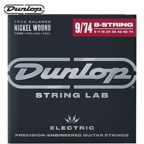 Dunlop DEN0974-8 8-String Nickel Wound Electric Guitar Strings 9-74