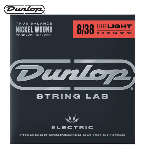 Dunlop DEN0838 Nickel Wound Electric Guitar Strings 08-38 Super Light