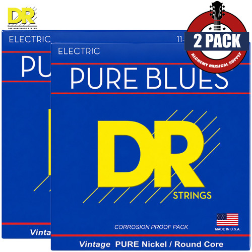 2-PACK DR PHR-11 Pure Blues Pure Nickel Electric Guitar Strings 11-50 Heavy