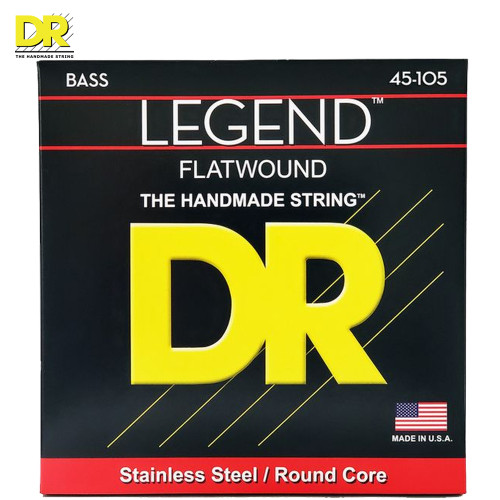DR FL-45 LEGEND Stainless Steel Flatwound Electric Bass Strings 45-105