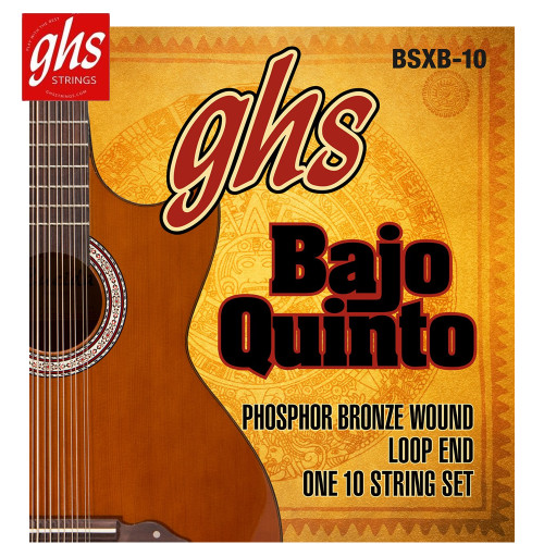 GHS BSXB-10 Phosphor Bronze 10-String Bajo Quinto Acoustic Guitar Strings